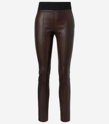 Schmale Hose aus Leder | Brunello Cucinelli