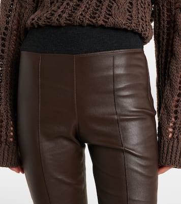 Schmale Hose aus Leder | Brunello Cucinelli