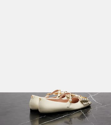 Verzierte Ballerinas Bowow aus Leder | Valentino Garavani