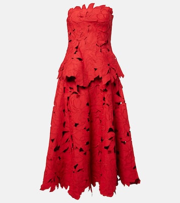 Audrey peplum lace midi dress | Simkhai
