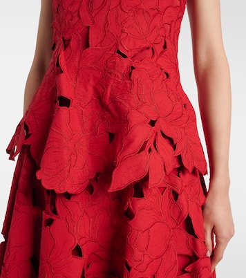 Audrey peplum lace midi dress | Simkhai
