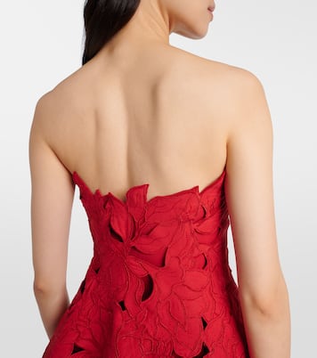 Audrey peplum lace midi dress | Simkhai