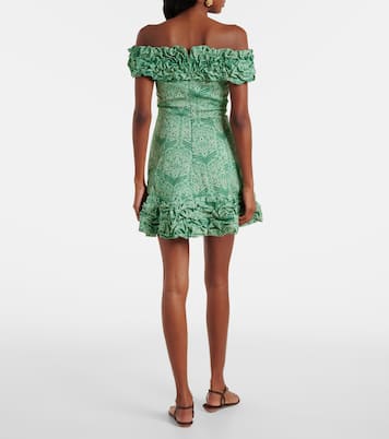 Jardín ruffled cotton-blend poplin minidress | Agua by Agua Bendita