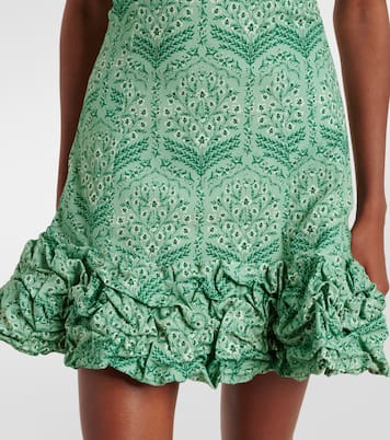 Jardín ruffled cotton-blend poplin minidress | Agua by Agua Bendita
