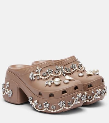 x Crocs Siren embellished platform clogs | Simone Rocha