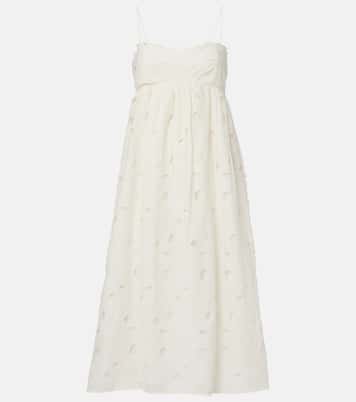 Abito midi Marina in organza di cotone con stampa floreale | Ulla Johnson