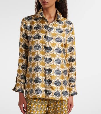 Camicia reversibile in seta con stampa | 'S Max Mara