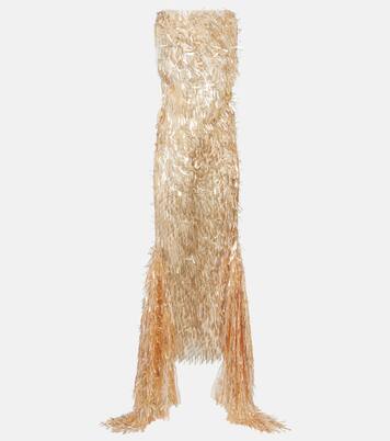 Tiara sequinned asymmetric gown  | Maticevski