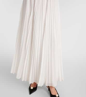 Verziertes Maxikleid mit Chiffon  | Self-Portrait