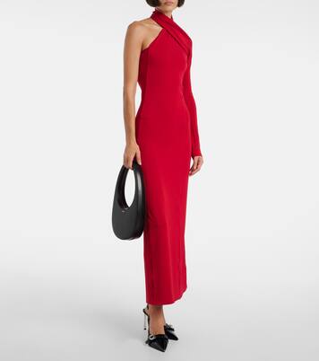 One-shoulder crêpe maxi dress | Courrèges