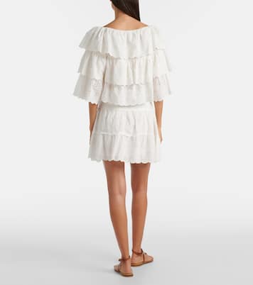 Broderie anglaise tiered cotton top | Rixo