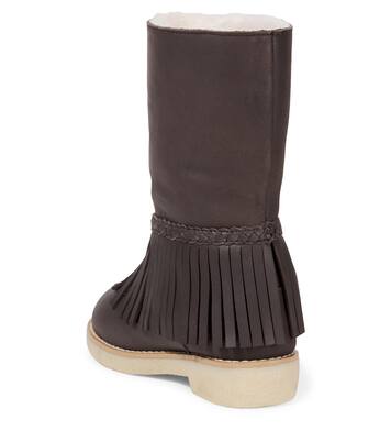 Daffy fringed leather boots  | Donsje