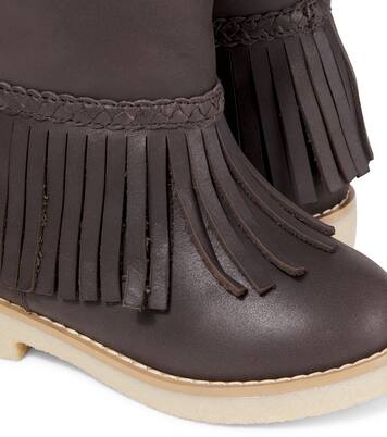 Daffy fringed leather boots  | Donsje