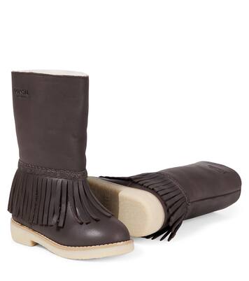 Daffy fringed leather boots  | Donsje