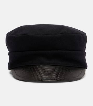 Gorra newsboy en mezcla de lana con VLogo | Valentino