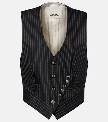 Gilet gessato Nicky in misto lana  | Isabel Marant