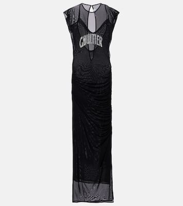 Vestido largo de malla con lentejuelas | Jean Paul Gaultier