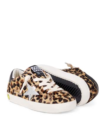 Super Star leopard-print calf hair sneakers | Golden Goose Kids