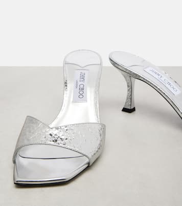 Skye 60 metallic leather mules | Jimmy Choo