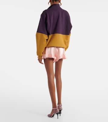 Scalloped silk satin shorts | Saint Laurent