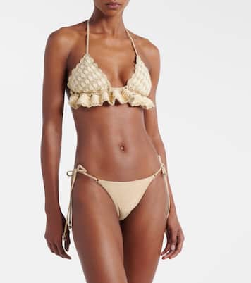 Wanderlust crochet and lamé bikini | Zimmermann