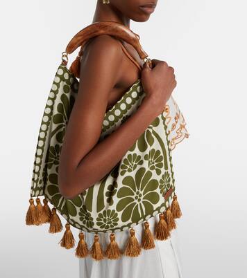 Scarf Small fringed jacquard tote bag | Farm Rio