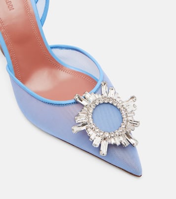 Begum embellished mesh slingback pumps | Amina Muaddi