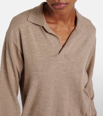 Niosa棉质与亚麻Polo衫式毛衣 | The Row