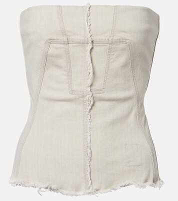 Strapless denim top | Rick Owens