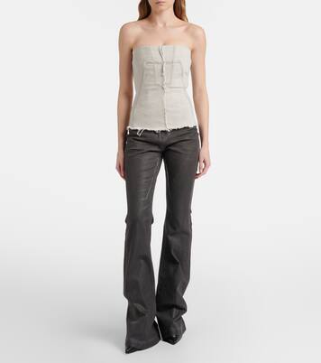 Strapless denim top | Rick Owens
