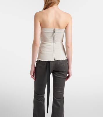 Strapless denim top | Rick Owens