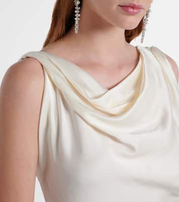 Robe longue Posy en satin | Victoria Beckham