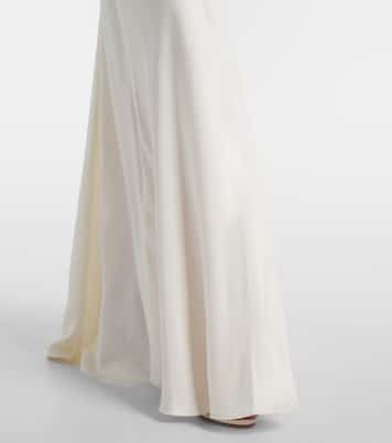 Robe longue Posy en satin | Victoria Beckham