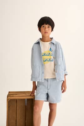 Ridge striped denim jacket | Cozmo