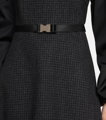 Miniabito in lana a quadri | Prada