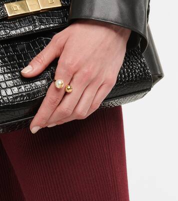 Anillo con perla sintética | Saint Laurent