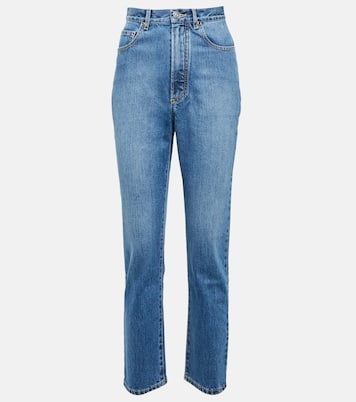 Jeans tapered de tiro alto | Alaïa