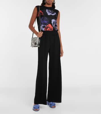 Top de lana y seda floral | Ferragamo