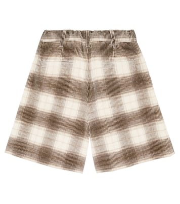 Shorts de pana a cuadros | Brunello Cucinelli Kids