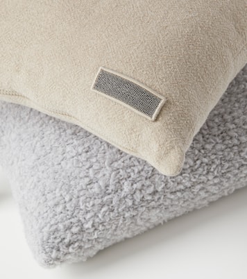 Monili cashmere-blend bouclé cushion | Brunello Cucinelli