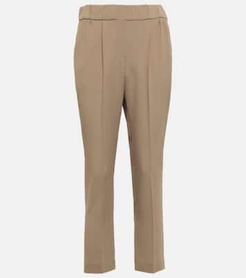 Crêpe slim pants | Brunello Cucinelli