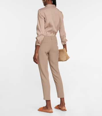 Crêpe slim pants | Brunello Cucinelli