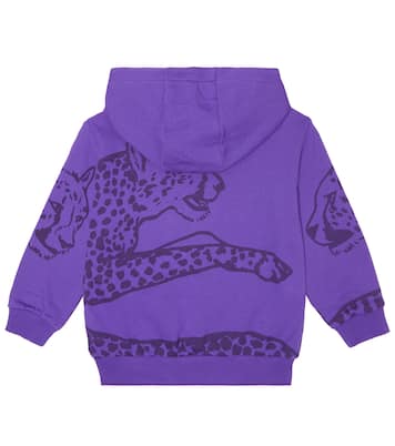 Logo-embroidered cotton jersey hoodie | Kenzo Kids