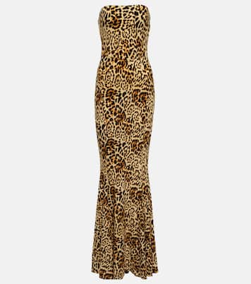 Leopard-print bodycon maxi dress | Norma Kamali