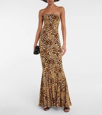 Leopard-print bodycon maxi dress | Norma Kamali