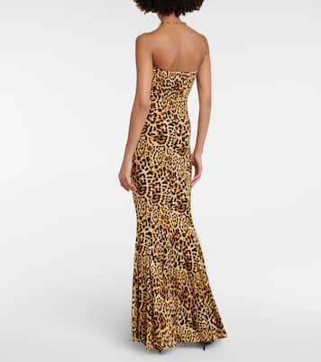 Leopard-print bodycon maxi dress | Norma Kamali