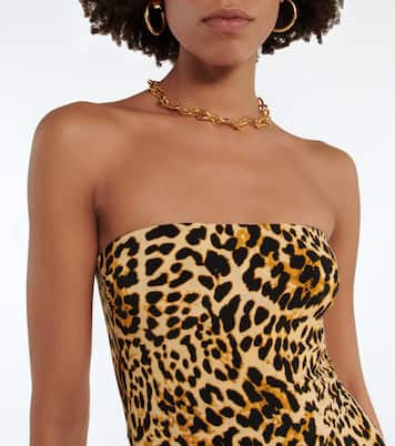 Leopard-print bodycon maxi dress | Norma Kamali