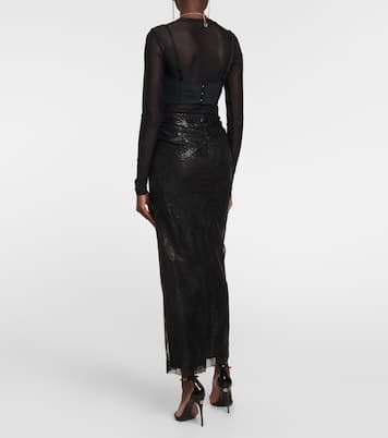 High-Rise-Midirock aus Spitze | Dolce&Gabbana