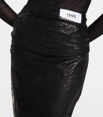 High-Rise-Midirock aus Spitze | Dolce&Gabbana