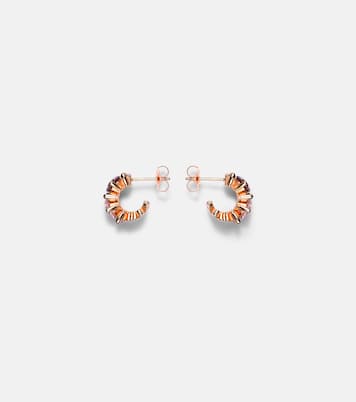 Ohrringe aus 14kt Roségold mit Granat und Topas | Suzanne Kalan
